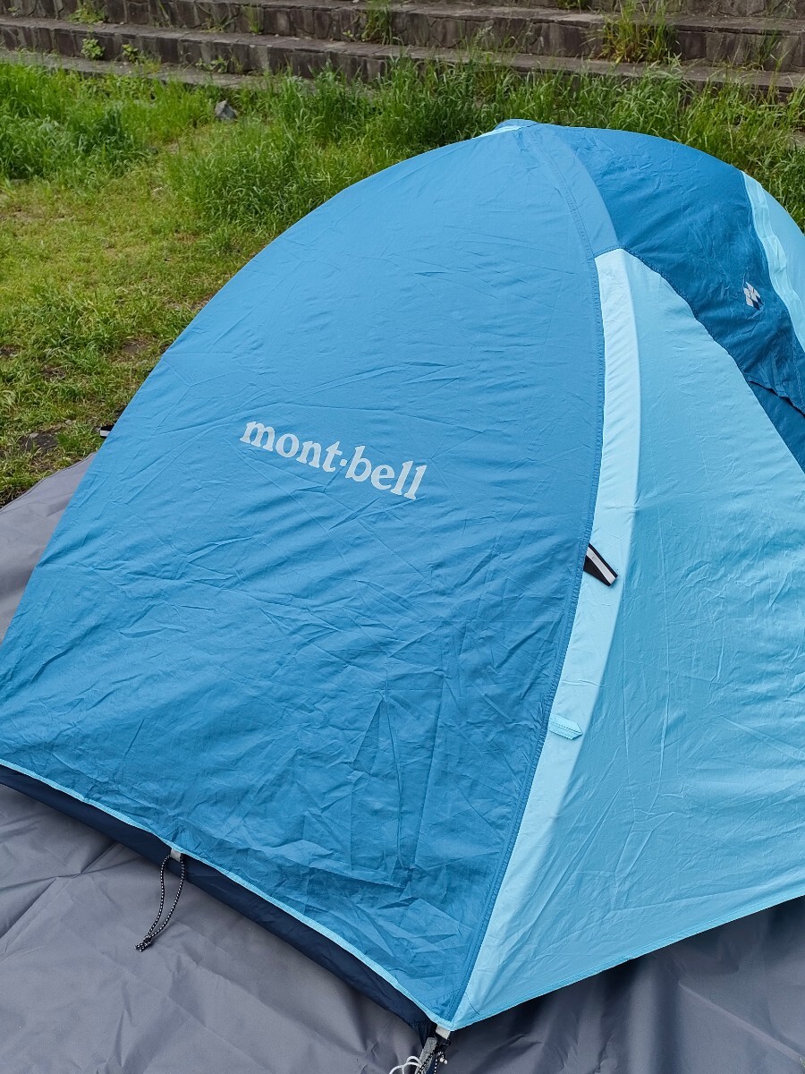 【設営チェック済み】モンベル mont-bell クロノスドーム Ⅰ型 ブルー テント 登山