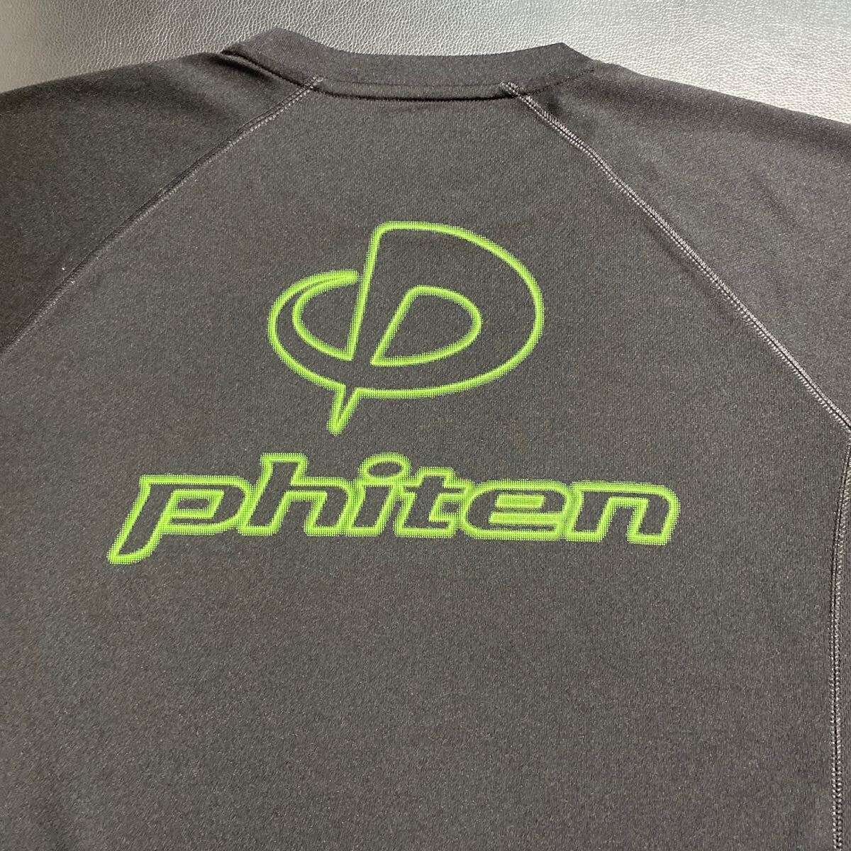 fai тонн Phiten короткий рукав футболка черный зеленый XO