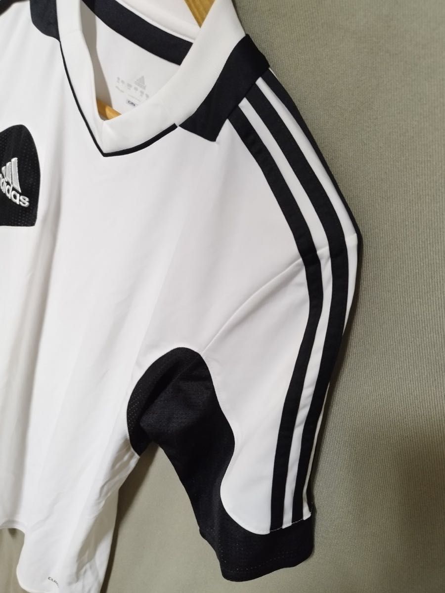 adidas アディダス 半袖Tシャツ プラクティスシャツ ホワイト シャツ スポーツウェア メンズ　M clima cool 