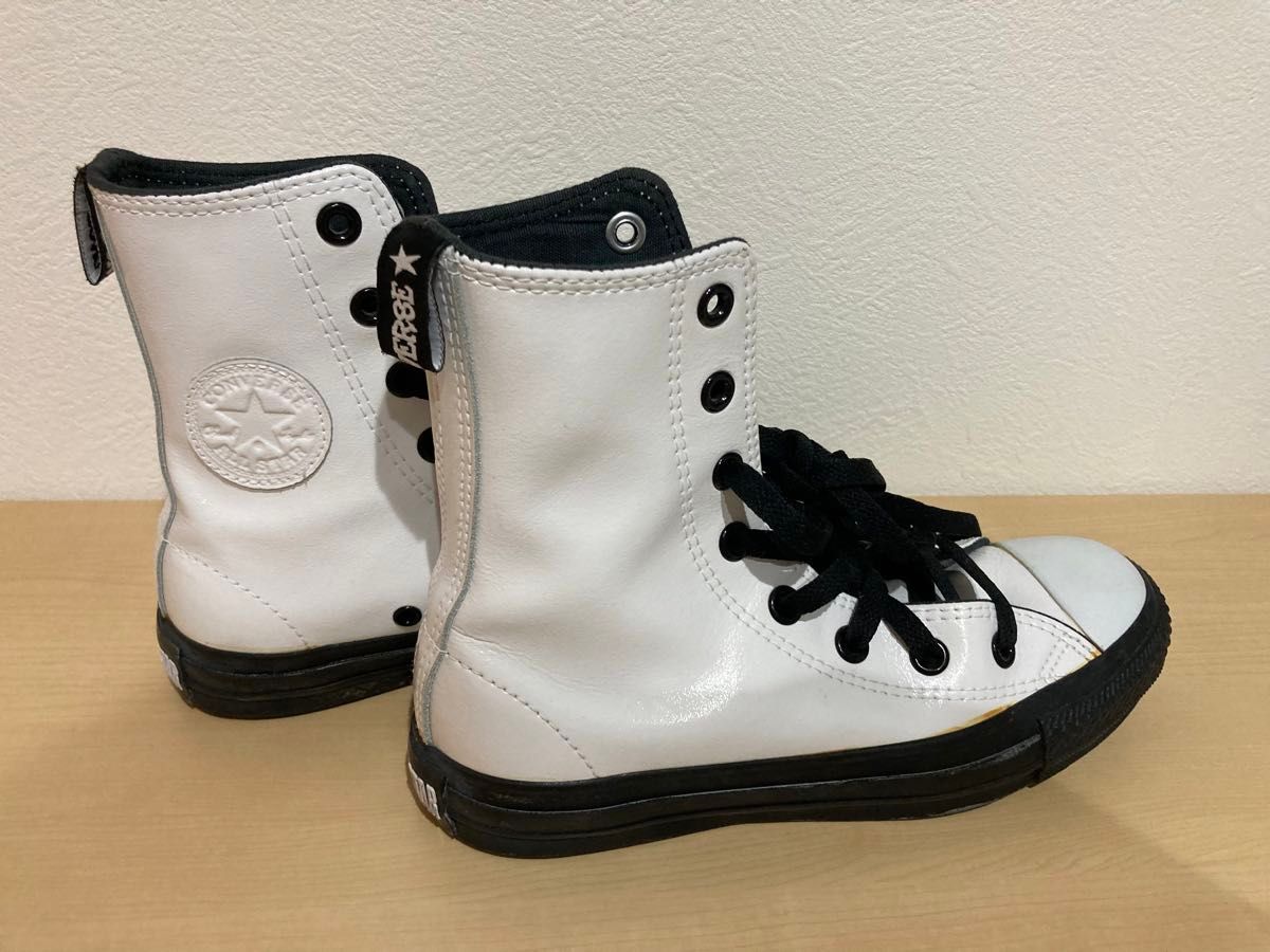 未使用 CONVERSE コンバース レザー ハイカット スニーカー 23cm 未使用 CONVERSE コンバース レザー ハイカット スニーカー 23cm