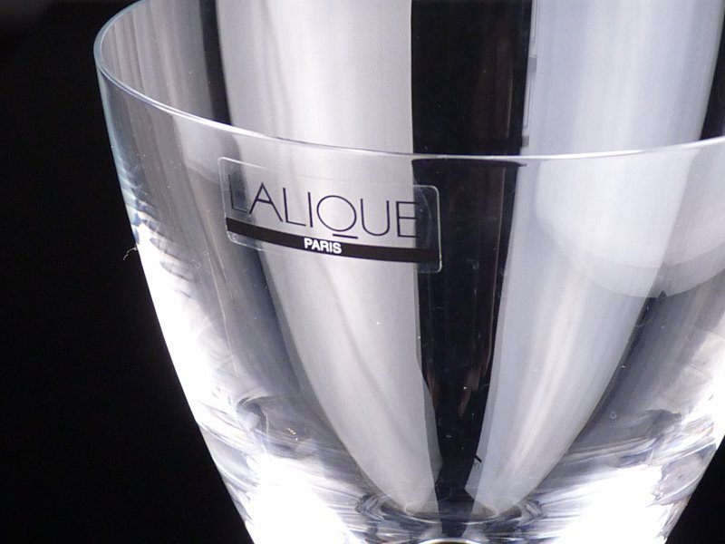 【扇屋】 LALIQUE ルーブル ワイングラス 高さ 約19㎝ 幅 約9㎝ ルネ・ラリック ガラス 洋食器 z_画像4