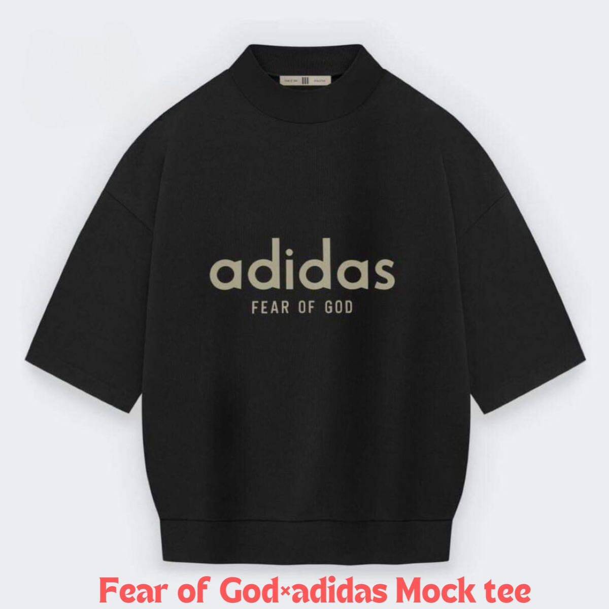 FEAR OF GOD x adidas FEAR OF GOD Athletics Heavy Jersey 3/4 Mock Tee Black XLサイズ_画像1