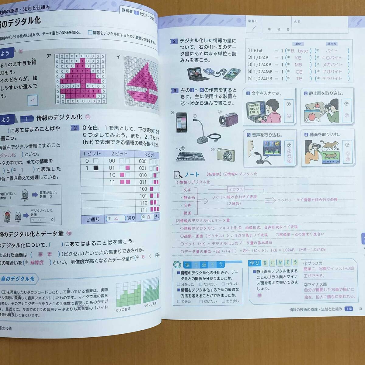 2024年度版「技術・家庭 ハンドノート 技術分野 技術D 東京書籍版【教師用】」正進社 東書 東 情報の技術 ワーク 答え 解答._画像2