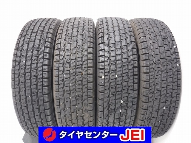 145R12 6PR 8.5-8分山 ブリヂストンW300 2019年製 中古スタッドレスタイヤ【4本セット】送料無料(AS12-3199）_画像1