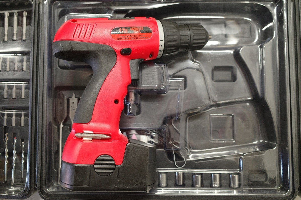 1 jpy ~ beautiful goods [ power tool ] electric driver set 12V CORDLESS DRILL POWER TOOLS operation goods 