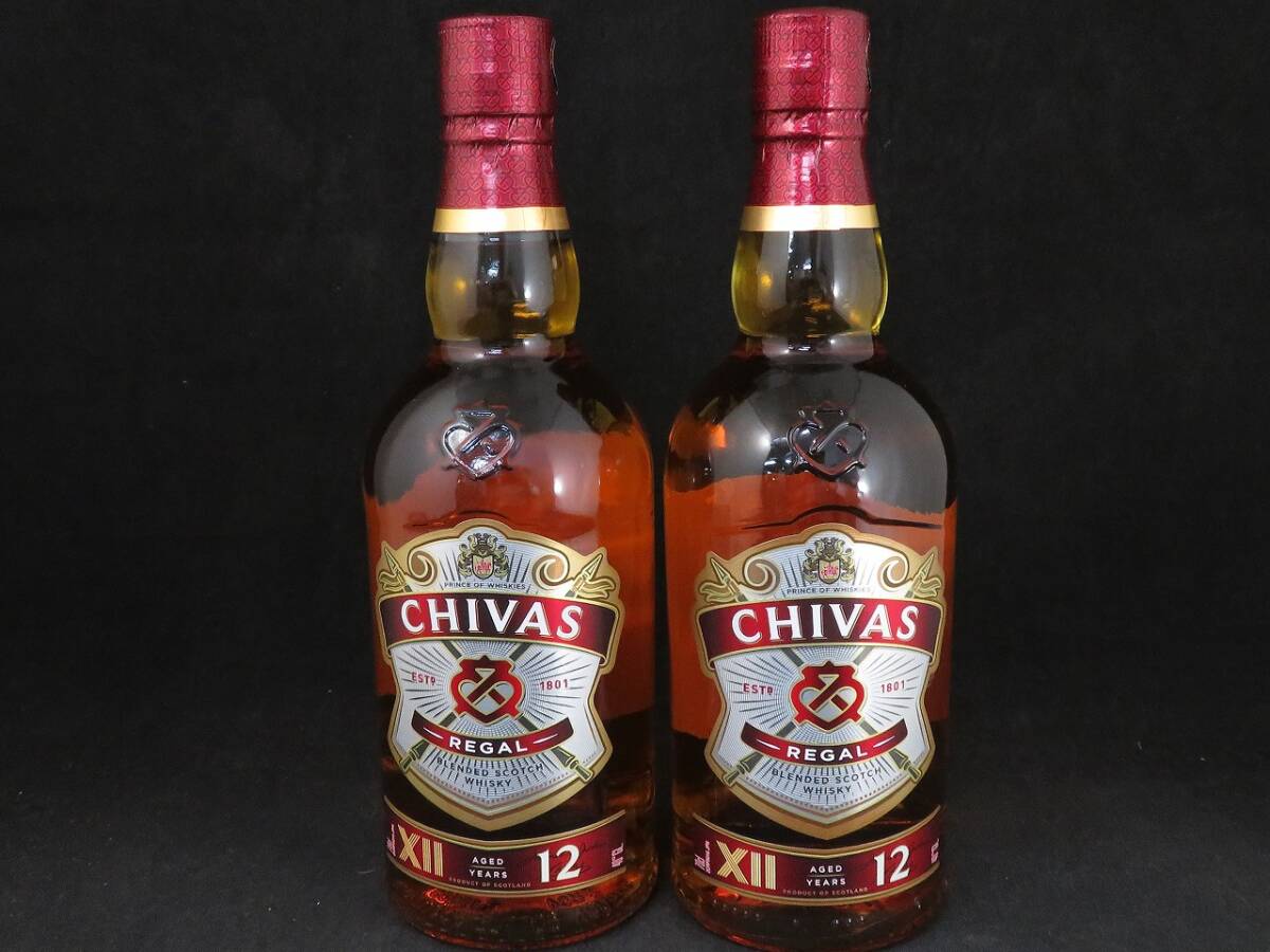 1円～　未開栓　CHIVAS REGAL シーバスリーガル 12年　700ｍｌ　ウイスキー　2本セット_画像1