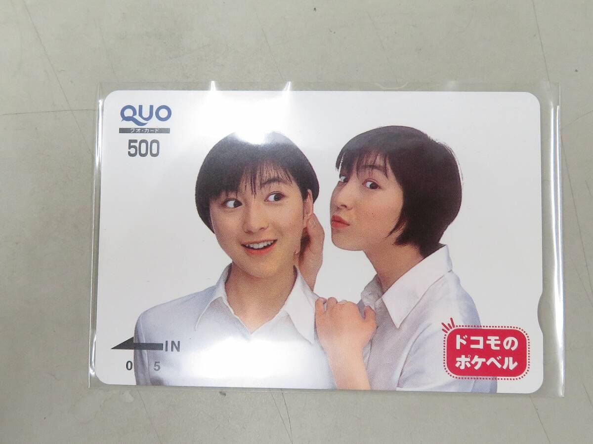 1 иен ~ не использовался Hirosue Ryouko docomo QUO card QUO карта 500 иен DoCoMo. poke bell 