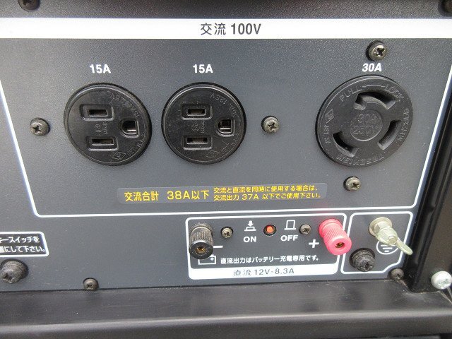▲▽7871 １円スタート ＳＵＢＡＲＵ スバル インバーター 発電機 100V SGi38SE 3.8KVA 稼働12.7ｈ△▼の画像6