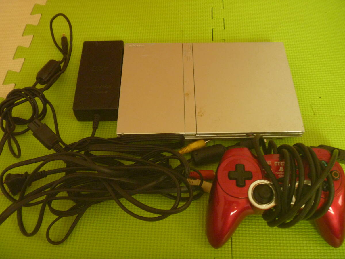 PlayStation 2本体 薄型モデル SCPH-75000 【SONY/シルバー/プレイステーション/PS2 Slim】 ジャンク品_画像1