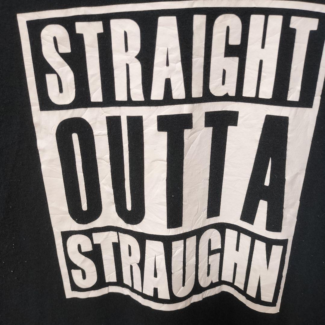 USA古着　STRAIGHT OUTTA 　ビッグプリント　GILDAN　#h81