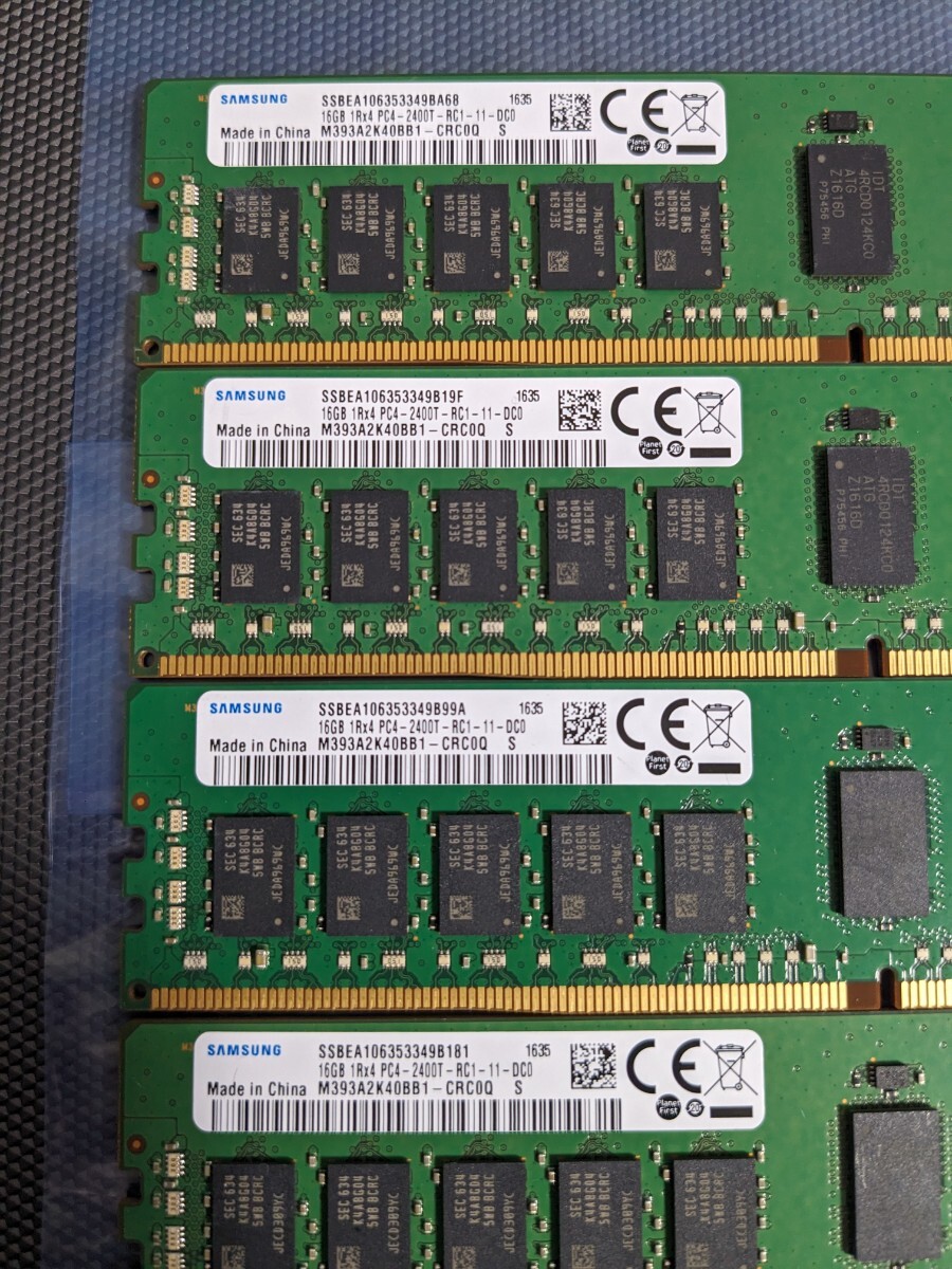 SAMSUNG DDR4メモリ 16GB×4枚 合計64GB PC4-19200(DDR4-2400) サーバー用 ECC Registered BIOS起動確認済【複数在庫あり】md1の画像2