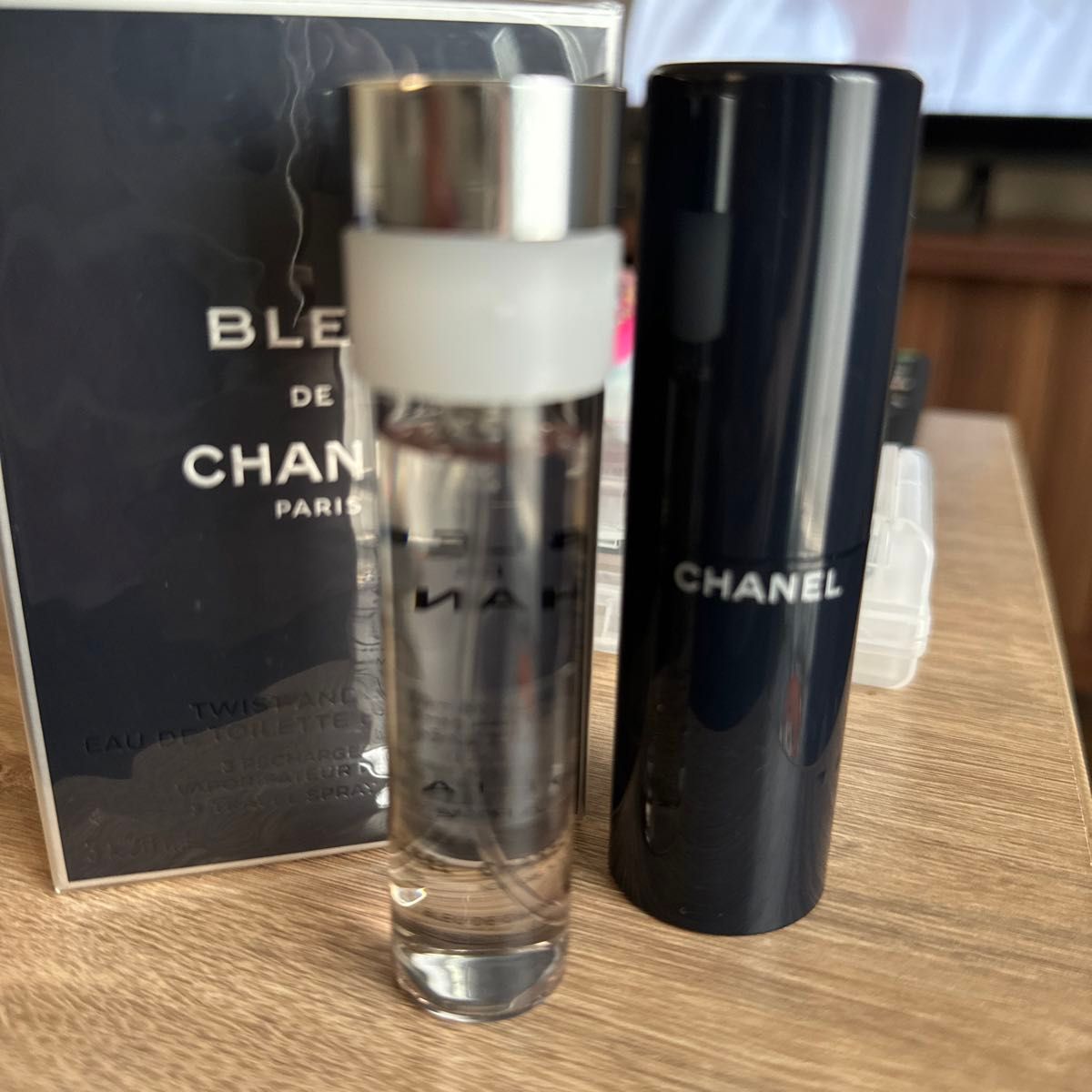 CHANEL シャネル　BLEU リフィル　トラベルスプレイ　オードゥ　パルファム　プッシュベット付き