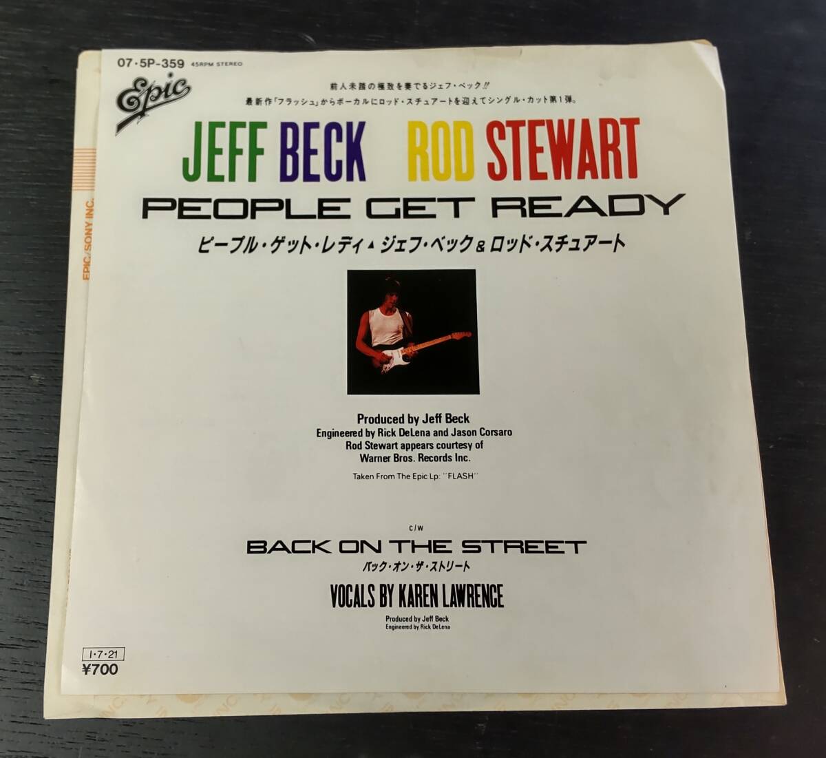 7inch ★ JEFF BECK / ROD STEWART - People get ready / Back on the street ★ 07・5P-359 シングル　ジェフ・ベック_画像1