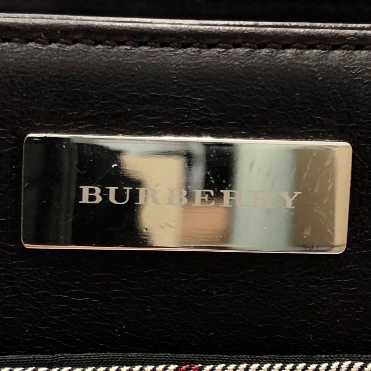 バーバリー Burberry ミニトート ハンドバッグ ノバチェック柄 レザー キャンバス レディースカバン_画像9