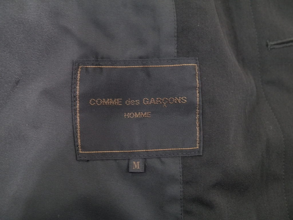25 Comme des Garcons COMME des GARCONS turn-down collar coat M size man men's wool 100% black black high brand old clothes designer Made in JAPAN Homme 