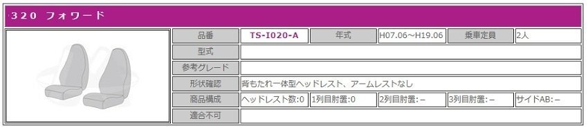 【MIYABI/New チンチラ】★シートカバー/ゴールド★いすゞ 320フォワード H7/6～H19/6 運転席＋助手席セット (TS-I020-A)_画像3