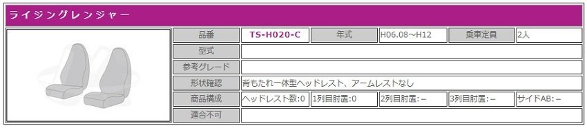 【MIYABI/New チンチラ】★ シートカバー/ネイビー★日野 ライジングスペースレンジャー H6/8～H14/1 運転席＋助手席セット（TS-H020-C）_画像3