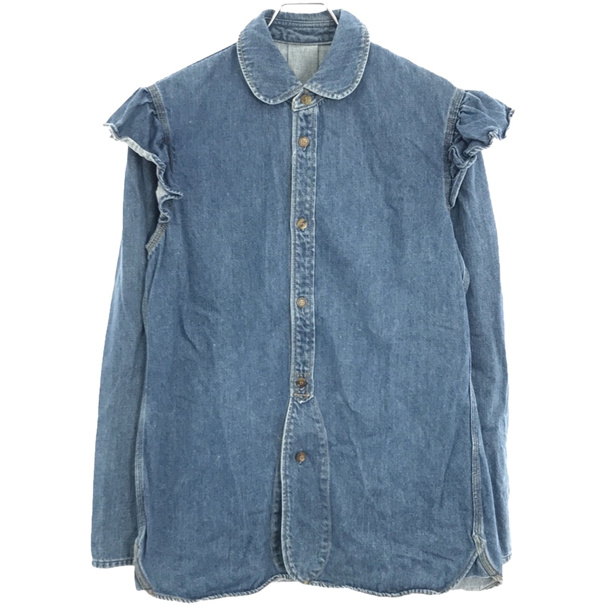 HOLIDAY ホリデイ 21SS DENIM デニムラッフルシャツ 21102522 インディゴ 1 ITH03HOQOF2G