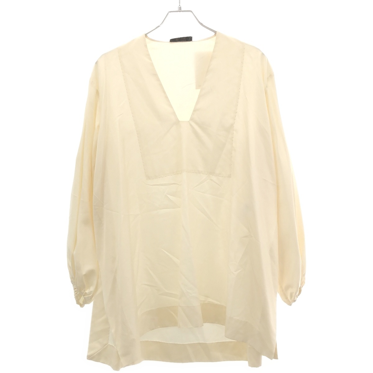 THE ROW The low silk tunic tops ivory XS ITAC3CUMR620