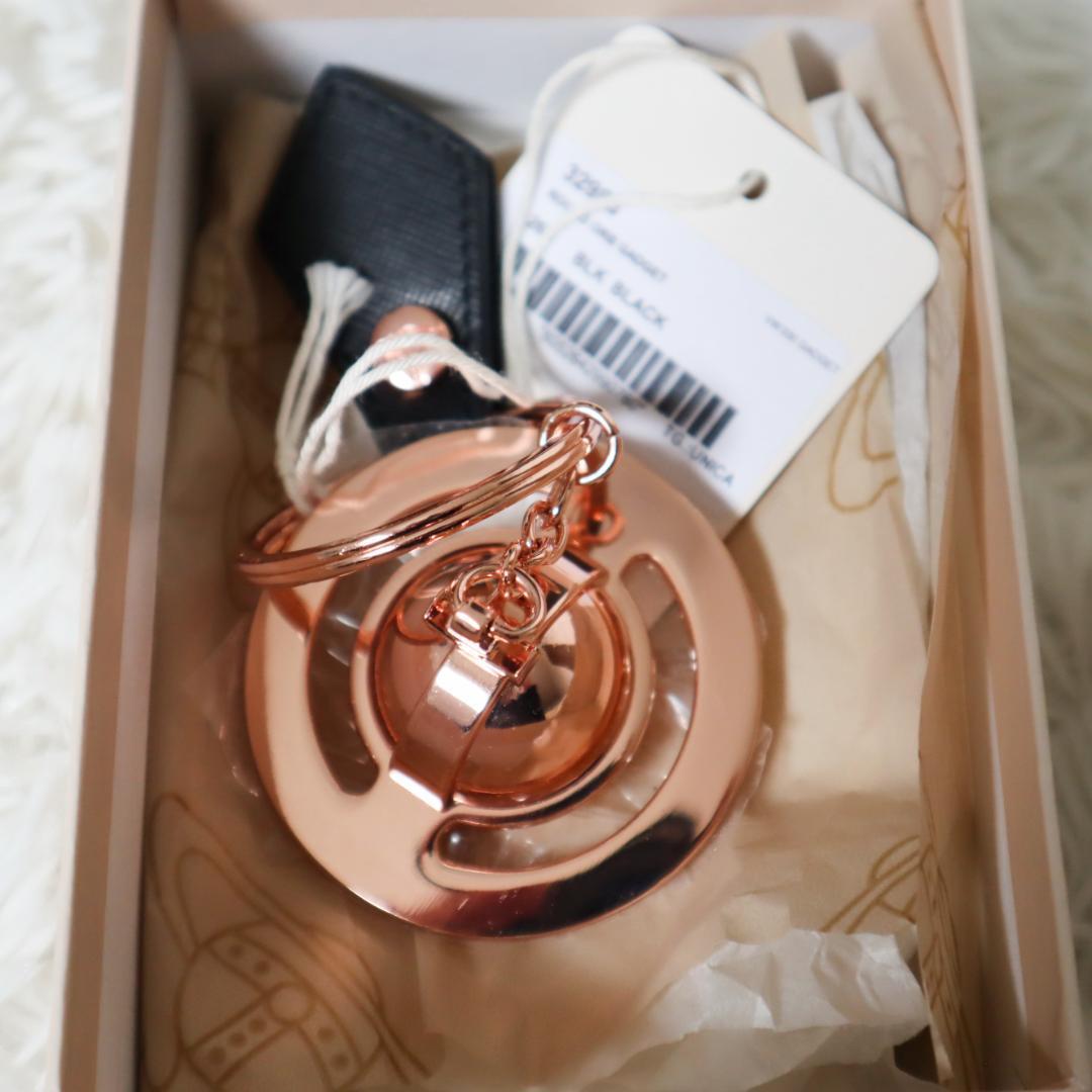 [ new goods ] Vivienne Westwood /Vivienne Westwoodo-b key ring key holder pink gold 32988/ROUND ORB GADGET