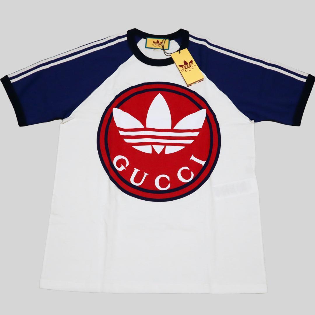 新品】アディダスグッチ adidas×GUCCI コットンジャージーT 新品】アディダスグッチ adidas×GUCCI コットンジャージーT
