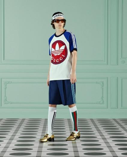 新品】アディダスグッチ adidas×GUCCI コットンジャージーT 新品】アディダスグッチ adidas×GUCCI コットンジャージーT