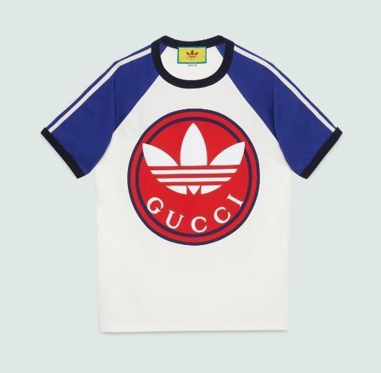 新品】アディダスグッチ adidas×GUCCI コットンジャージーT 新品】アディダスグッチ adidas×GUCCI コットンジャージーT