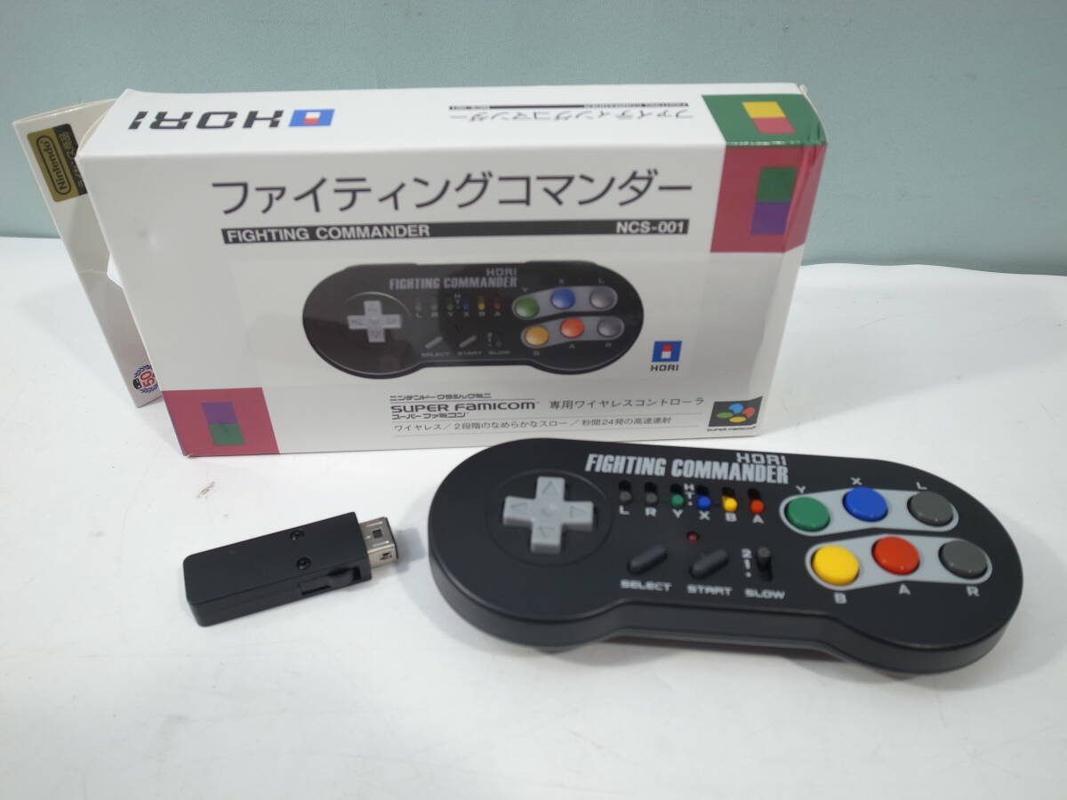 ◆美品 HORI ファイティングコマンダー ニンテンドークラシックミニ スーパーファミコン NCS-001 ※通電確認済_画像1