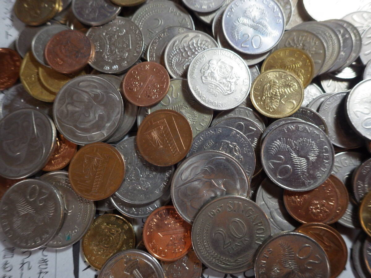 シンガポールのコイン　約７４５ｇ　シンガポールドル　コレクター放出品_画像4