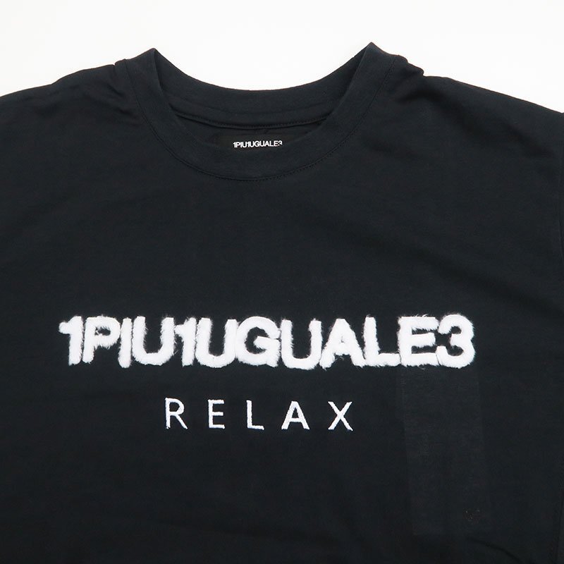 1PIU1UGUALE3 RELAX ウノピゥウノウグァーレトレ リラックス XXL 長袖Tシャツ UST-23060 黒 SN90 ウノピュー_画像7