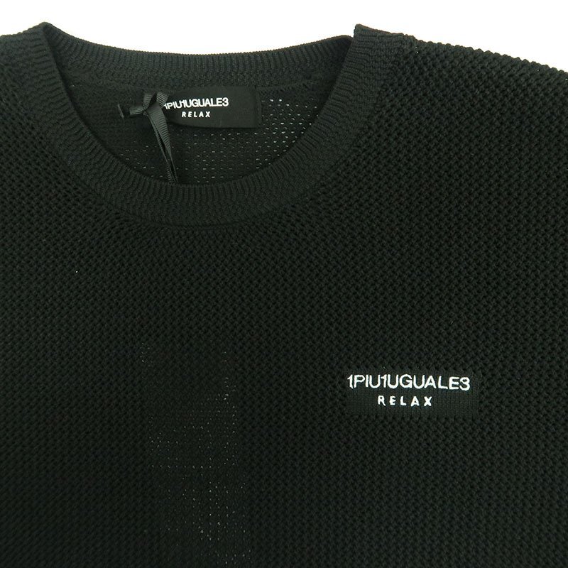 1PIU1UGUALE3 RELAX ウノピゥウノウグァーレトレ リラックス 半袖 Tシャツ UST-24016 黒 SN90 XL ウノピュー_画像6