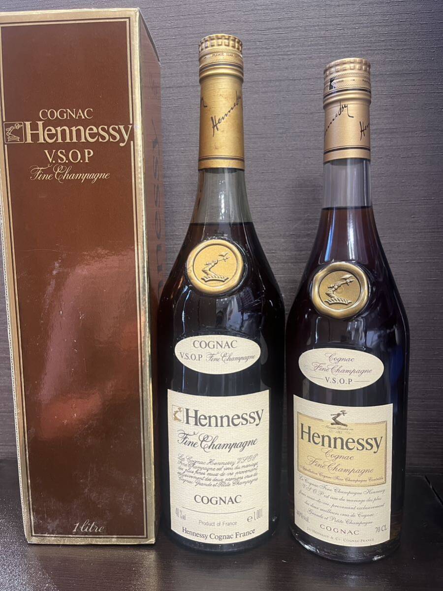 【1000ml・700ml2本セット】ヘネシー Hennessy VSOP スリムボトル COGNAC コニャック 40%_画像1