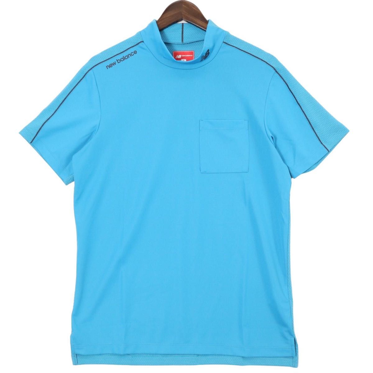【新品、未使用】ニューバランスゴルフ　Tシャツ　メンズ　サイズ：４（Ｍ）　ブルー　夏