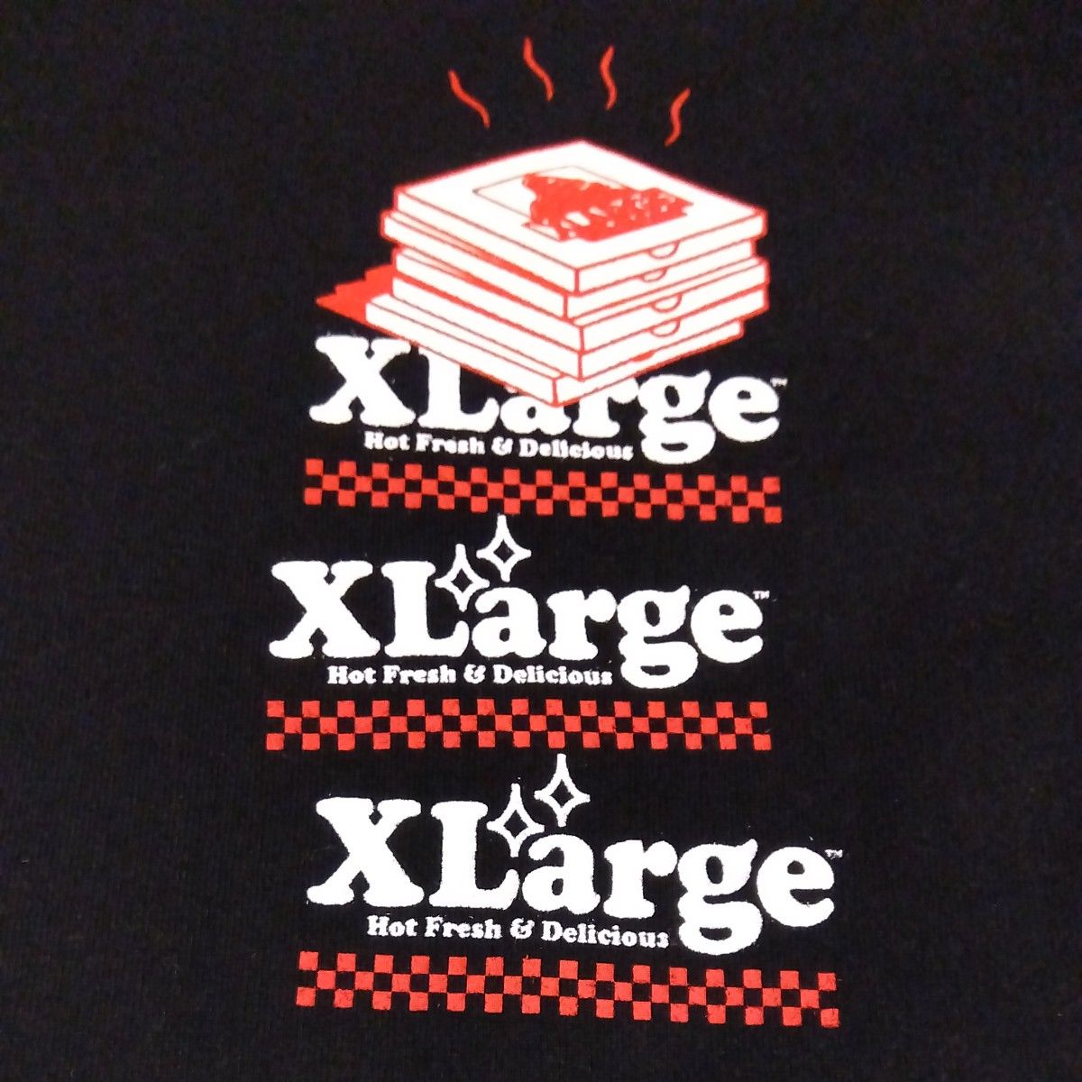 S/S TEE X-LARGE (エクストララージ) × 123KLAN PIZZA /Tシャツ ブラック 半袖 