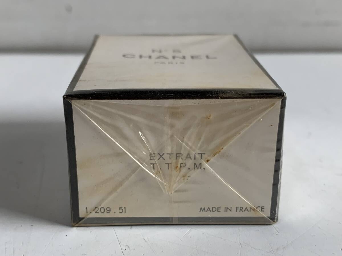 ⑤u809◆CHANEL シャネル◆香水 フレグランス EXTRAIT T.T P.M. No.5 5番 1.209.51 PARIS フランス製 ミニ香水 約6㎝ 未開封 新品_画像5