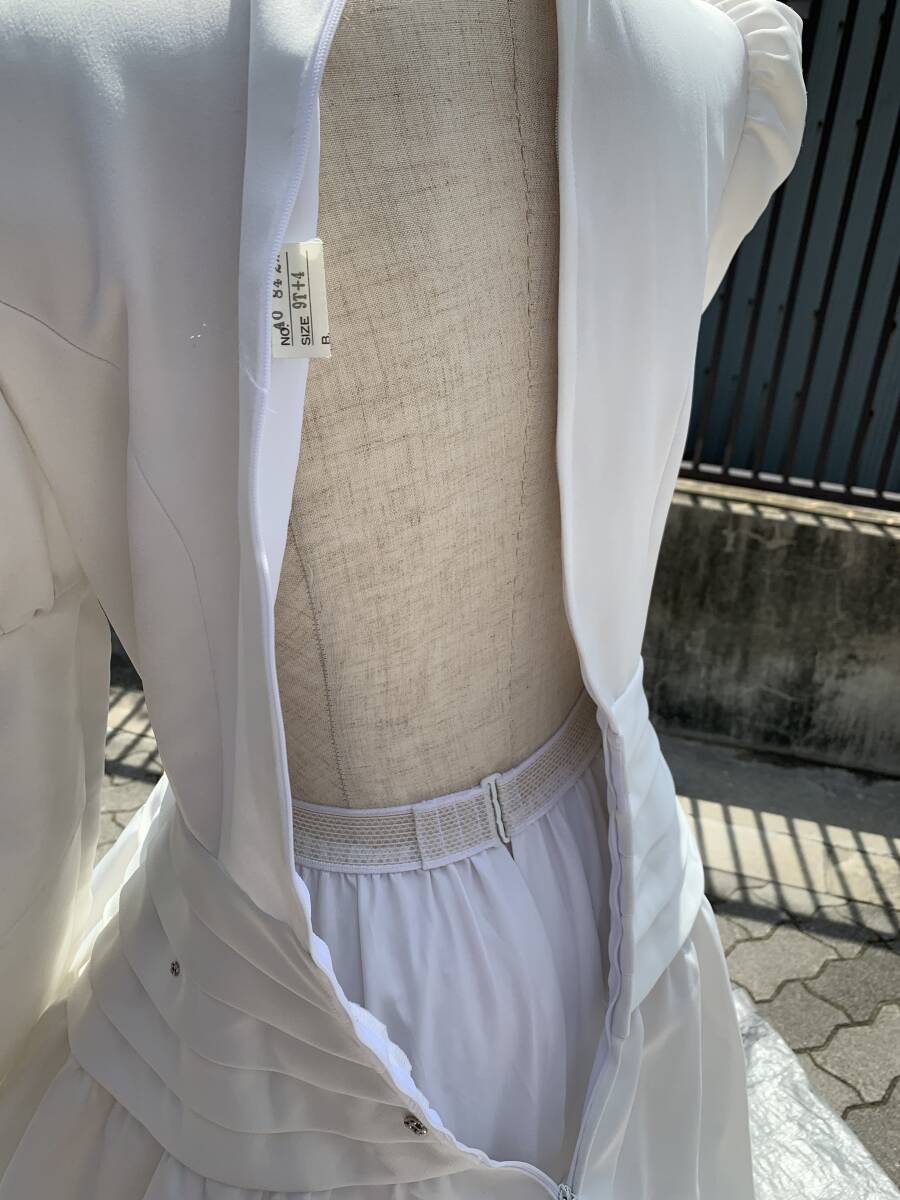 ⑮u828*APPLAUD KYOTO* color dress white / white series AO 8422 9T+4u Eddie ng wedding costume formal lady's dress pannier 