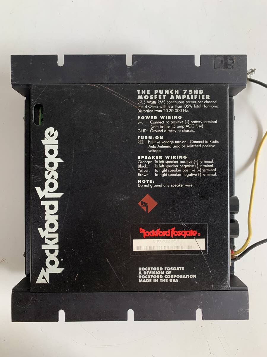 Mu854◆ROCKFORD FOSGATE ロックフォード フォスゲート◆パワーアンプ THA PUNCH 75HD MOSFET AMPLIFIER カーオーディオ アンプ_画像5