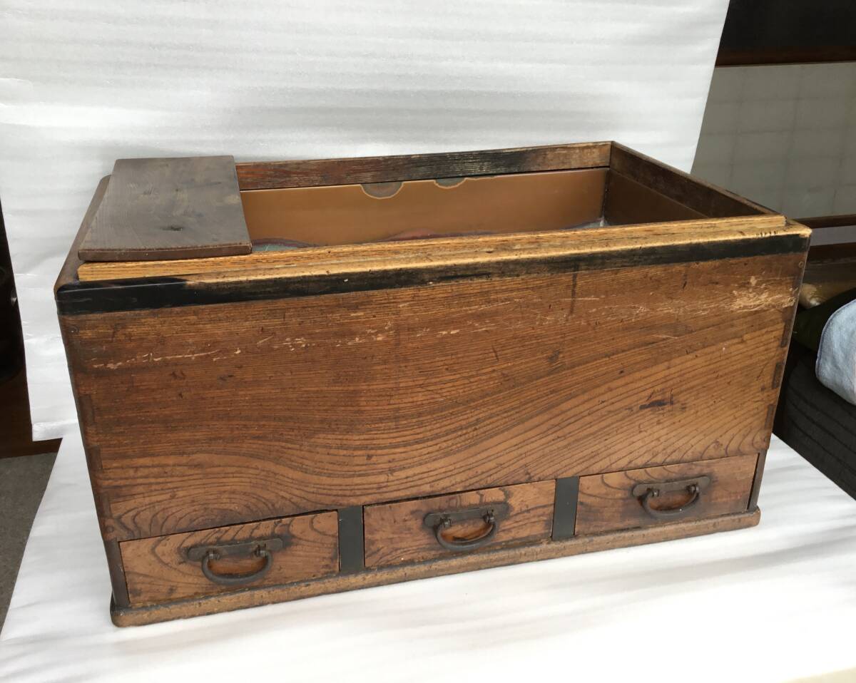 * box fire pot * wooden length fire pot * old Japanese-style house * retro * drawer attaching *
