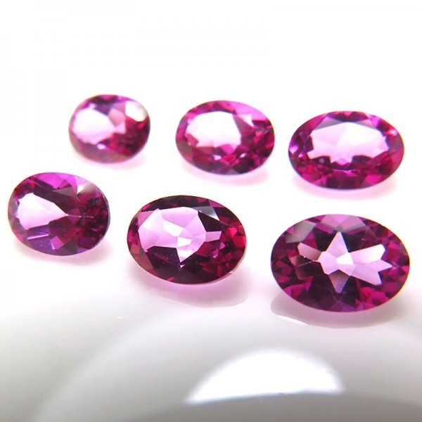 [ special price goods ] natural stone loose ( unset jewel )* pink topaz ( processing stone * Brazil production ) oval 8×6mmfa set cut 1 piece 