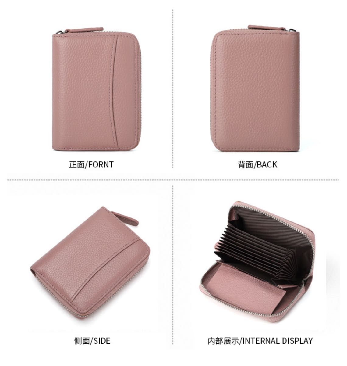 新品 ブラック ミニウォレット ミニ財布 スキミング防止 黒 シンプル 本革 カード入れ 大容量 コンパクト たくさん入る 財布