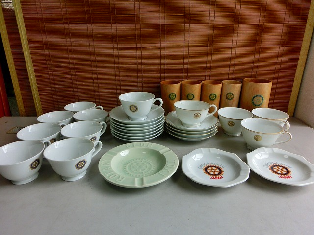 わA5S カップ＆ソーサー ノリタケ 国際ロータリークラブ 灰皿 コップ ROTARY INTERNATIONAL ティー コーヒー Noritake 大量 まとめ売り