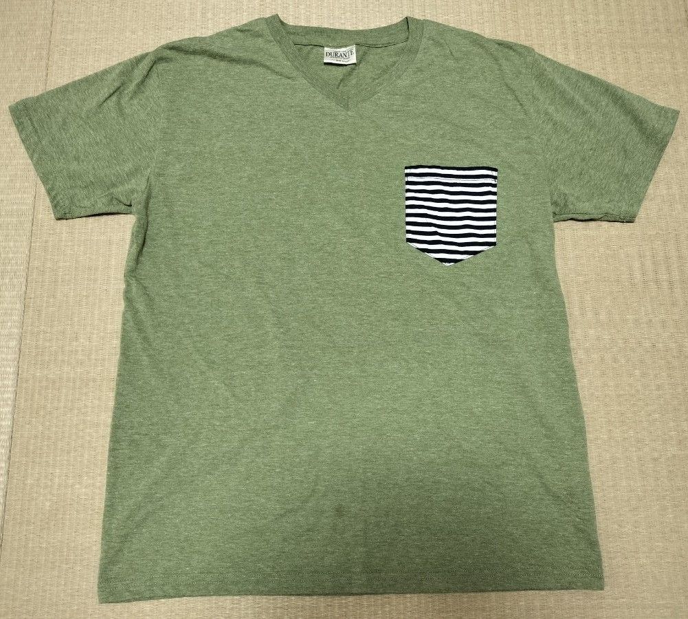 【2点セット】メンズ Lサイズ 半袖Tシャツ トップス シンプル 緑 黒 まとめ売り