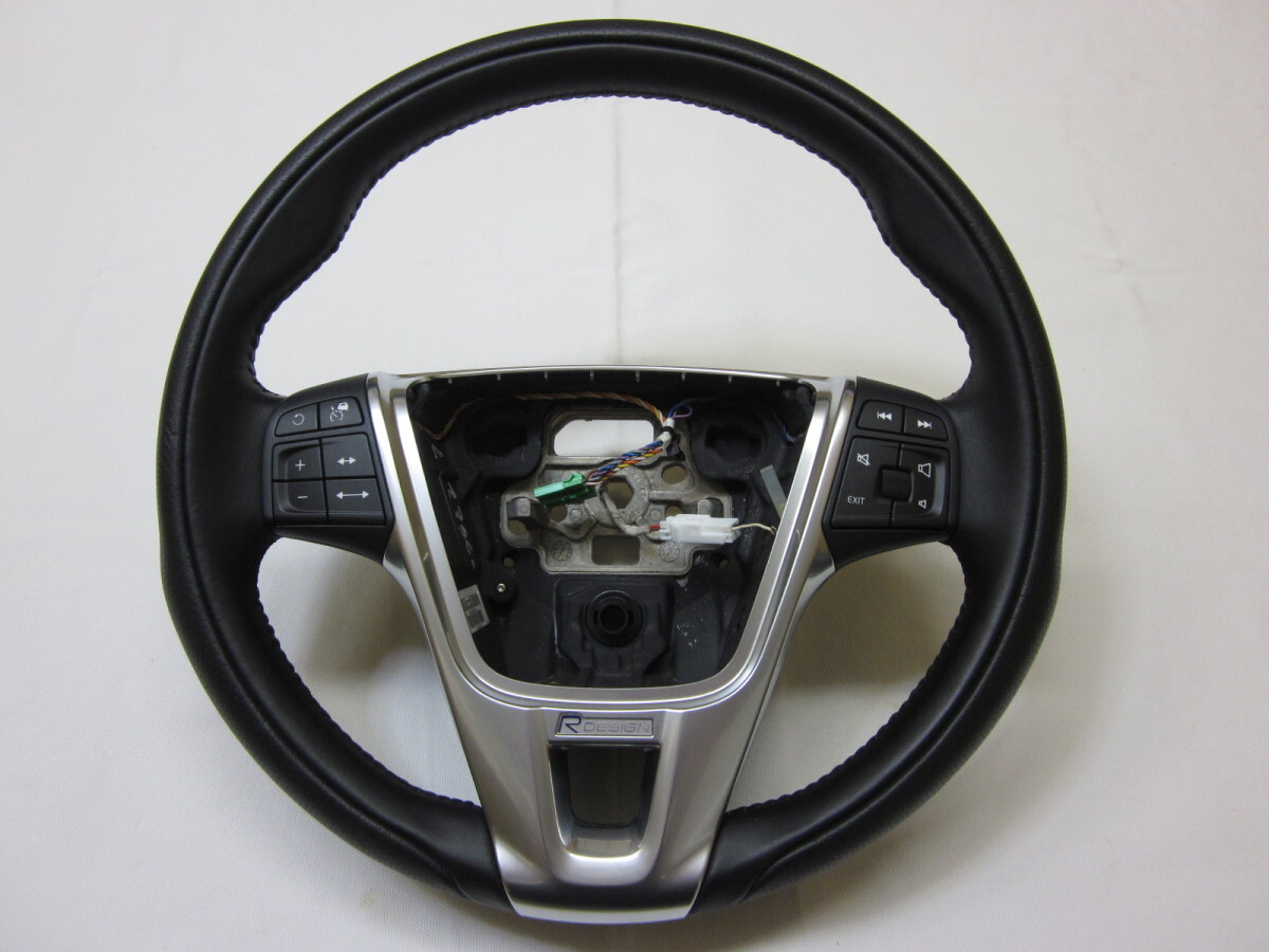  beautiful goods! R design XC60 Volvo original leather steering gear steering wheel S60 V40 V70 XC70 control number (Q-2752)