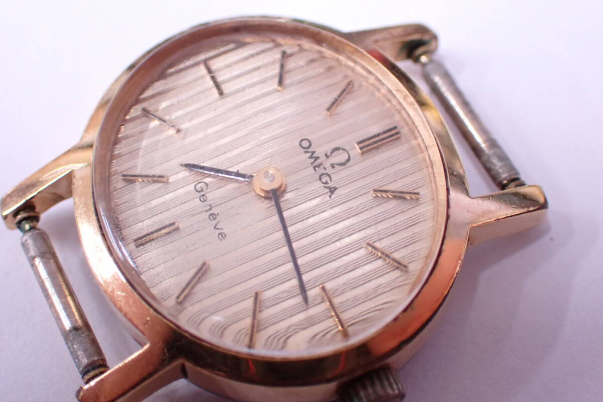 アンティーク 稼働品 OMEGA Geneveオメガ ジュネーブ ラウンド Ref.511.0412 Cal.625 手巻き 腕時計 レディース E04145_画像3