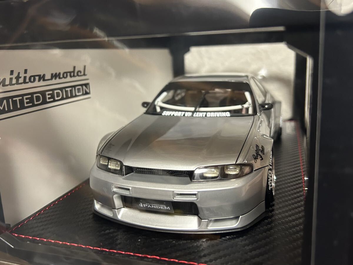 1/18 イグニッションモデル ニッサン 　パンデム　スカイライン　gt-r BCNR33 シルバー　IG 3031 PANDEM 本体のみ_画像2