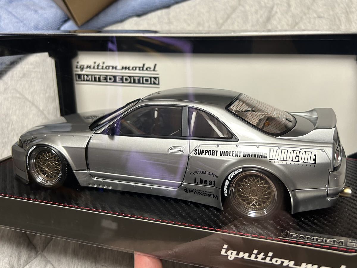 1/18 イグニッションモデル ニッサン 　パンデム　スカイライン　gt-r BCNR33 シルバー　IG 3031 PANDEM 本体のみ_画像3