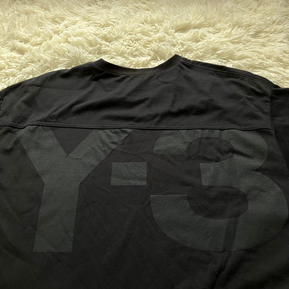 Y-3 ワイスリー ビックロゴ オーバーサイズ 半袖Tシャツ  ブラック 背面プリント アディダス ヨウジヤマモト