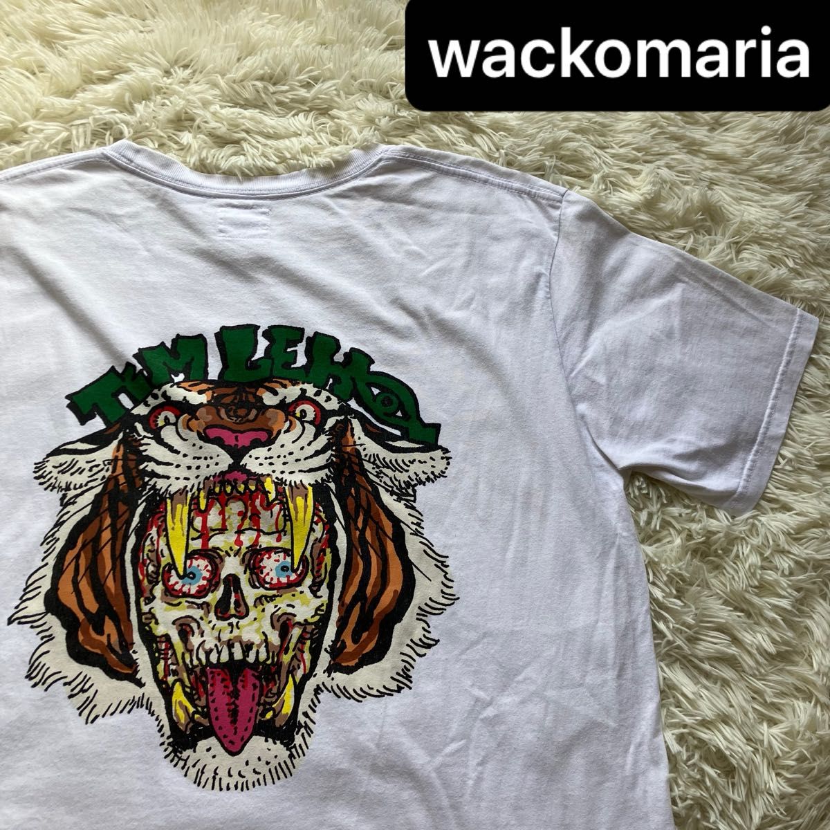 ワコマリア　wackomaria ティムリーハイ　Tシャツ 虎　髑髏 TimleHi アーチロゴ　 XL  半袖Tシャツ　タイガー