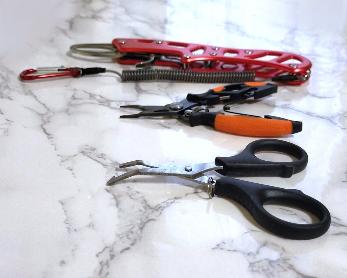 3 point set fish grip fishing plier split ring opener scissors . red red 1 jpy seabream jigging 