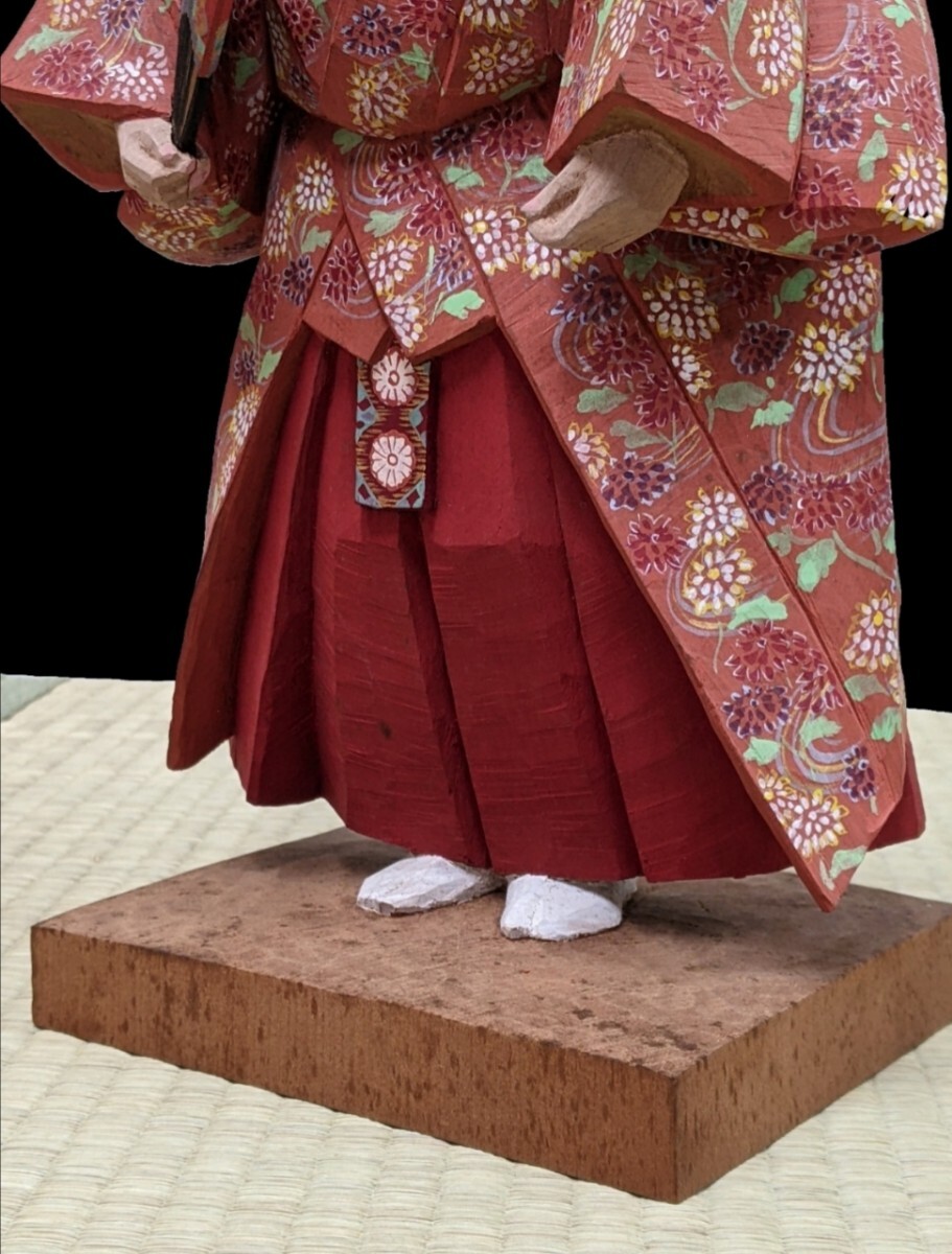 森野圓象 日展参与 木彫彩色 「猩々」 能人形 高36.5cm 重1.8kg 森野圓象 日展参与 木彫彩色 「猩々」 能人形 高36.5cm 重1.8kg